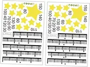 Kisangel 2Sheets Self Adhesive Height Sticker Wall Decal Star Design for Nursery Bedroom Kindergarten Decor Easy to Measure Growth with Removable Stickers