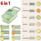 6 in 1 Vegetable Chopper, Salad Fruit Vegetable Food Chopper Slicer Peeler