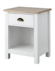 Thea Bedside Table in White