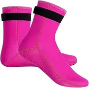 [pdodo] Unisex Neoprene Socks, 3 mm Neoprene Socks, Resilient Beach Volleyball Sandproof Socks, Non-Slip Sole for Water Sports, Swimming, Kayaking, Neoprene Socks, Diving Socks