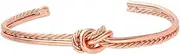 [MANZHEN] Simple Knot Love Knot Bangle Adjustable Open Cuffs Bracelet for Women Tie The Knot Bangle