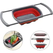 Qimh Colander collapsible, Colander Strainer Over The Sink Veggies/Fruit