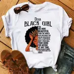 潮牌 創意 T恤 BEAUTIFUL AFRICAN BLACK GIRL T-SHIRT非洲黑女孩女王印花女T恤