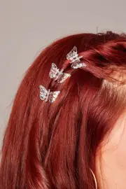 Metallic 9 Pack Mini Butterfly Claw Clips