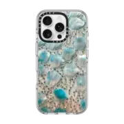 iPhone 16 Pro Clear Case MagSafe Compatible Vintage Sequin Puffs