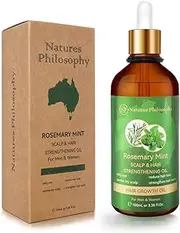 Udisgflu Rosemary Mint Scalp & Hair Strengthening Oil, Rosemary Oil For Hair Growth, Green, Unisex Adult, All Hair Types, 100ml