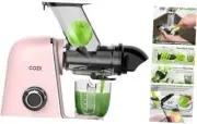 Cold Press Juicer,Slow Masticating Juicer Extractor Soft/hard Mode,3.6 Pink