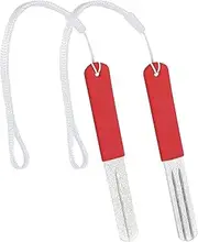 Yuanchu 2 Pcs V-Groove Darts Sharpener, Portable Dart Repointing Tool Gifts, Precision Slim Double Sided Diamond Grinding File, Compact Rapid Hook Hone Sharpening Fishing Grinding Reduced Bounce Outs