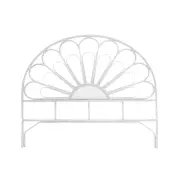 Alexis Rattan Eco Friendly Bed Head Headboard King Size - White - King