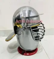 Steel Ottoman Officer Helmet Medieval Roman Armor Helmet Centurion Knight W/Stnd
