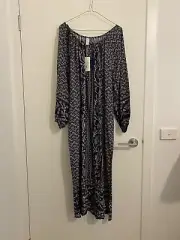 Tigerlily Samara Arlo Midi Dress Dusk - Size 8 BNWT RRP $199