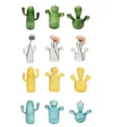 Cactus Shaped Flower Vase Glass Pen Bottle Flower Arrangement Home Decorations