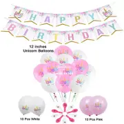 Unicorn Theme Birthday Banner and Balloon Decorations Supplies Kit USA FAST SHIP