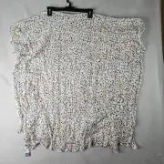 Vivante by VSA Scarf Womens 44 x 70 inch White Colorful Spotted Leopard Flowy