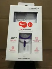 Tech21 Evo Crystal MagSafe Case For Apple iPhone 15/14/13 Clear/Purple