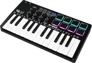 Nikou M-VAVE MIDI Keyboard Controller, USB Mini 25 Keys Professional Dynamic Keybed Electric Music Arranger Keyboard with RGB Drum Pads (Black)