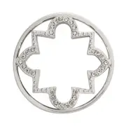 LARGE SILVER CRYSTAL QUATREFOIL WINDOW SHELF