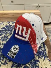 MENS NEW YORK GIANTS 47 BRAND SPLASH SOLO Hat Cap OSFA STRETCH FIT NWT