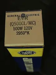 GE QUARTZLINE LAMP EVR Q500CL/CM 500W 120V 2950°K
