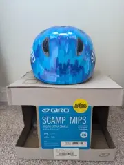 NEW GIRO SCAMP Mips Helmet Blue Splash Kids Youth Extra Small