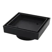 ACA Bathroom Tile Insert Shower Grate Strip Floor Waste Drain Black Square 115*115mm