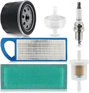 AUTOKAY Air Filter 697153 for Briggs and Stratton 698083 795115 John Deere GY20573 LA110 LA100 LA115 LA105 L100 L107 L108 L105 Lawn Mower with BS 492932 JD GY20577 Oil Filter Tune Up Kit