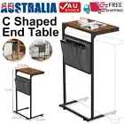 C Shaped End Table with Side Storage Bag Living Room Bedroom Practical Gift AU