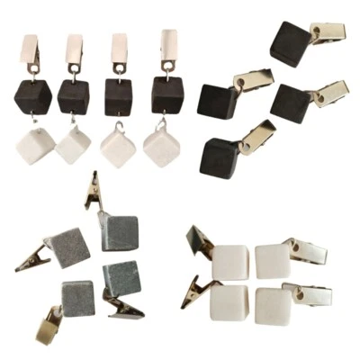 Pack of 4 Tablecloth Weights Marble Stone Heavy Pendants Tablecloth Hangers Clip