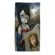 Historical Christian Art Veronica's Veil Beach Towels Medium Large Extra Large
