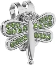 LAPYAPPE Delicate Rhinestone Golf Hat Clip Dragonfly Design Golf Marker Decor Durable Hat Adornment Shiny Clip for Visors Hats and Accessories Present for Golf Lovers