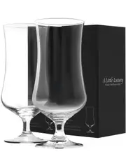 Pair of Crystal Tall Glasses, 448ml x 2