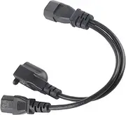 Separator Feed Cable and IEC320 C14 A C13 NEMA 5-15R 1 in 2 Out 10A Supply Extension Adapter for Bars Code Machines, Scanners
