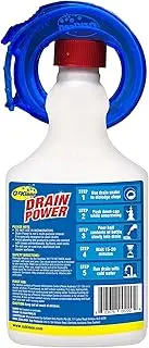 [Ozkleen] Drain Power 500mL + FREE Drain Snake, Unblocks & Cleans Drains, Removes Grease, Hair, Paper & Soap, Septic System Safe