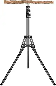 Bird Perch Stand, 15.7-61.8inch Standing Adjustable Height Parrot Training Perch Stand, Hanging Portable Detachable Bird Travel Perches, Indoor and Outdoor Bird Stands for Small Medium Bird