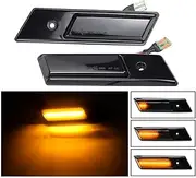 Side Lights Streamer Models Smoked Shell Cover Led Dynamic Turn Signal Light Marker Sequential Blinker Lamp For E32 E34 E36(Dynamic Smoked Type)