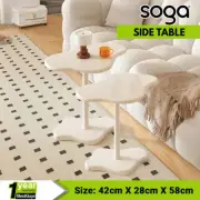 SOGA 2X 42x28cm White Side Table Cloud Shaped Stylish Accent for Home Décor