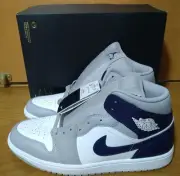 Men 11.5US Nike Air Jordan 1 Mid White/Grey
