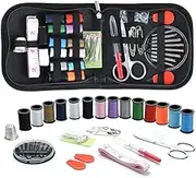 Mini Sewing Kit for Kids BeginnerDIYTravel and HomeEmergency Sewing Supplies with NeedlesScissors Thimble Thread Tape Measure Carrying Case and Accessories