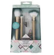 EcoTools Makeup Brush Set Jade Infused Bristles Crystals Beauty Brushes Cosmetic