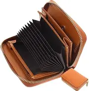 [Baluue] Compact Card Holder Wallet Large Capacity Accordion Design for Men Women Portable Card Organizer with Change Coin Pouch