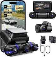 4 Channel Dash Cam,Front Rear Inside Left Right Full HD Car Camera,Radar Motion