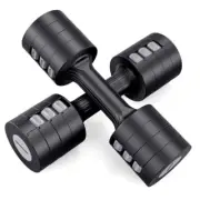 Adjustable Dumbbells Set Pair 2 4 6 8 10 Lbs Women Hand Weights 2-5 Lbs Black