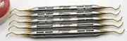 5pcs. Sickle Scaler 204S Dental Hygiene Instruments. Gold Tip Scalers.