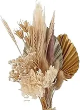 Perfk 2pcs Large Dried Flower Branches Arrangements Leaves Bouquet Cake Living Room Party Office Decor Table Decorations Vase, Gold Pink, Multiple Sizes