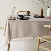 Vintage Design Natural Gypsy Linen Cotton Tablecloth Natural 150*275cm