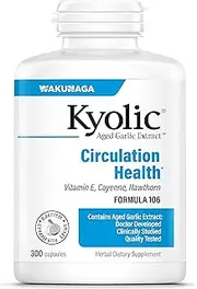 Kyolic Aged Garlic Extract Formula 106, Circulation, 300 Capsules