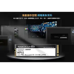 TEAM 十銓 MP44 1TB 2TB M.2 PCIe SSD 固態硬碟