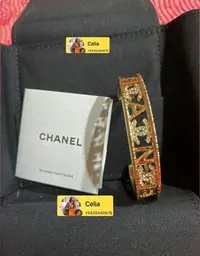 在飛比找Yahoo!奇摩拍賣優惠-Chanel22B香奈兒金色手環手鐲雙c
