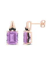 Rina Limor Silver 6.73 ct. tw. Sapphire & Rose De France Earrings