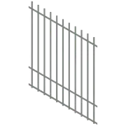 ProtectorAl 350 - 1200 x 1500mm Palladium Silver Raked Up to 15º Batten Pool Fence Panel